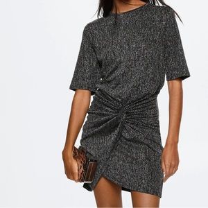 Mango Knotted lurex dress